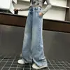 Jeans para Niña Estilo Primavera y Otoño 2026 Nuevo Estilo Niños Medianos y Grandes Niñas Elegantes Pantalones Rectos Sueltos de Pierna Ancha Pantalones para Niños
