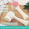 Lavagem Facial Artefato Escova Face Escova Limpeza Escova Cabelo macio Massagem Manual Lavagem Facial Escova Lavadora Facial Limpador Silicone Cabeça Dupla