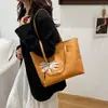 Bolso Retro de Gran Capacidad para Mujer 2025 Nueva Moda Simple Bolso de Hombro para Ir al Trabajo Bolso Satchel Tote