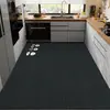 Tapete de Piso de Cozinha Grande Área Cobertura Total Tapete para Pés Moderno Simples Absorvente de Água Antiderrapante Resistente à Sujeira Fácil de Limpar Tapete de Piso de Terra de Diatomáceas