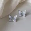 Design Exquisito Gradiente Azul Borboleta Brincos Elegantes Doces Pequenos Frescos Moda Versátil Estilo Ocidental Brincos Brincos