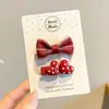 Acessórios de Cabelo com Laço Vermelho de Ano Novo para Meninas, Presilhas de Cabelo Fofas e Doces, Prendedores de Cabelo e Acessórios de Cabeça Festivos para Bebês