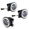Lámpara antiniebla de 3.5 pulgadas para Wrangler con ojo de ángel y lente de apertura, foco para motocicleta Harley, luz LED para coche modificado