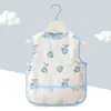 Babador para bebê, avental de alimentação infantil, estilo fino de verão, babador de alimentação para bebês, avental impermeável sem mangas para jardim de infância
