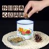 Tarro de Té, Tarro de Té Esmaltado Antiguo Nostálgico con Tapa, Gran Capacidad, Taza para Hogar de Estudiantes, Taza de Agua Retro al por Mayor