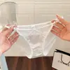Encantador e Entrelaçado~Calcinhas Sexy de Cetim e Renda Francesas Puro Desejo Vazado com Fenda Alta Forro 100% Algodão Calcinhas Femininas