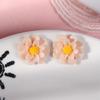 Flor de resina, margarita de resina, flor bicolor, 18 mm, pendientes DIY, horquilla, funda para teléfono, accesorios, pegamento crema, accesorios