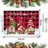 Quente Quente Natal Transfronteiriço Decorativo Jogo Americano Novo Talheres Estampados Tapete Isolante de Calor Simples Versátil Jogo Americano Ocidental