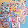 Pegatinas de dibujos animados estéreo, pegatinas de burbujas de una sola capa, pegatinas de dibujos animados para niños, pegatinas lindas para disfrazarse de princesa, venta al por mayor