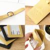 Etiqueta de Equipaje de Mano de Cuero Sintético Grueso PU Portatarjetas Personalizable con Logo Personalizable Etiqueta de Identificación de Equipaje Multifuncional