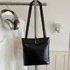 Bolsa Feminina Estilo Novo com Fivela de Cinto, Bolsa Saco de Ombro Único, Bolsa Tote, Bolsa de Mão de Grande Capacidade, Bolsa de Moda Vintage para o Dia a Dia