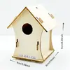 Casa de Pájaros de Madera DIY Transfronteriza Nido de Pájaros Juguete de Ensamblaje Pintura Creativa con Graffiti Manualidades Caseras Hechas a Mano