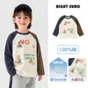 Camiseta de manga larga para niño Youou, algodón puro, nueva colección de otoño 2026, ropa infantil, estilo primavera y otoño, top moderno para niño