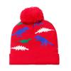 Nuevo Gorro de Punto para Niños Otoño e Invierno 2026, Lindo Gorro de Punto Jacquard de Dinosaurio con Pompón para Niños, Gorro Cálido de Invierno para Niños