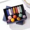 Caja de Regalo Popular Transfronteriza de Cristal Natural Set de Piedras Irregulares de Colores Piedra Rodante Set de Muestras Minerales Adornos Venta al Por Mayor