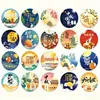 Ventas Directas de Fábrica Festival de Mediados de Otoño Día Nacional Nuevas Pegatinas Adhesivas Suministros Pegatinas de Dibujos Animados Creativos Decoración de Centro Comercial Festival