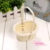 Cesta de Flores Tejida, Cesta de Flores de Tubo de Plástico, Cesta de Mano Estilo Jardín de Ratán, Cesta Infantil para Recoger Verduras al por Mayor E18