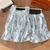Pijama Popular de Verano, Estilo Casual Delgado como una Nube Tela Arrugada Camiseta sin Mangas de Manga Acampanada y Shorts, Conjunto Dulce de Ropa para el Hogar para Niña