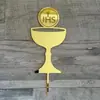 Adorno para pastel de cruz de paloma de la paz estilo ins transfronterizo para comunión, bautizo de bebé y decoración de fiesta