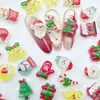 Série de Natal Transfronteiriça Decorações para Unhas Adesivos de Resina DIY Árvore de Natal Boneco de Neve Sino Chapéu Acessórios para Unhas