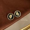 Aretes medievales 925 joyería vintage de alta calidad aretes vintage de lujo ligero estilo metal aretes elegantes para mujer