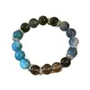 Nuevo Pulsera de Cristal Fantasma Verde Natural Estilo Chino Retro, Pulsera de Calcedonia Amazonita Verde Transparente Hielo, Joyería de Alta Gama para Mujer