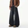 Jeans de Pierna Ancha Rectos Holgados Baggy Estilo Banana de Longitud al Suelo para Hombres y Mujeres Tendencia Americana de Calle