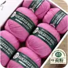 Fio de lã mercerizada 100% lã merino 100g rolo grande novelo de lã de espessura média para tricô à mão atacado feito à mão