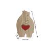 Rompecabezas Redondo de Madera Transfronterizo Popular de Amazon Set de Oso Madre e Hijo Adornos Artesanales