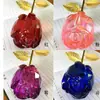 Adornos de Rosas Talladas en Cristal 3D para Sala de Estar, Aparador de Vinos, Regalo de Boda, Cumpleaños, Día de San Valentín para Novia y Esposa