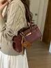 Bolsa Pequena Retrô de Alto Nível para Comércio Exterior para Mulheres 2025 Nova Bolsa Versátil de Ombro Axila Bolsa de Mão da Moda Bolsa Balde