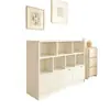 Armario de Almacenamiento, Librero Sencillo, Armario de Almacenamiento Doméstico Montado en Pared, Gabinete Lateral para Sala de Estar, Gabinete Bajo para Sofá, Vitrina, Armario de Almacenamiento de Pie