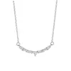 Colar Feminino Damila S925 Prata Esterlina Coração Zircônia Sorriso Corrente Clavícula Luxo Leve Romântico Estilo Europeu e Americano Atacado