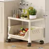 Estante de almacenamiento de frutas y verduras para cocina, cesta de verduras multifuncional, carrito de almacenamiento de verduras móvil de varios niveles, estante para bocadillos