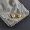 Pendientes de collar de cristal geométricos con baño de oro real de 18 quilates, accesorios de joyería semiacabados