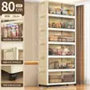 50-80 Gabinetes de Almacenamiento Plegables para el Hogar Sin Instalación, Gabinetes de Almacenamiento de Múltiples Niveles con Doble Puerta, Gabinetes de Almacenamiento para el Comercio Transfronterizo en el Sudeste Asiático