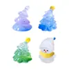 Micro-Paisagem Criativa Fofa Árvore de Natal Boneco de Neve Estatueta Casa de Bonecas DIY Decoração Acessório de Pendurar Mini Ornamento
