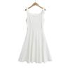 Q145-25 Primavera Nuevo Francés Femenino Elegante Casual Deseo Puro Tirantes Sling Ajustado Línea A Vestido Falda