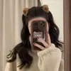 Pinza de Agarre Pequeña con Flequillo Lateral Estampado de Leopardo Pinza para el Cabello con Lazo para Mujer 2025 Nuevo Pinza de Cabeza de Princesa de Gama Alta Otoño e Invierno