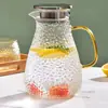 Juego de Jarra de Agua Fría Engrosada Resistente a Altas Temperaturas con Patrón Martillado, Adecuado para Agua Fría, Jugos y Uso Doméstico