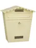 Buzón de Exterior Montado en Pared Estilo Europeo Retro con Cerradura, Buzón de Correo Metálico de Hierro Hecho a Mano, Buzón de Opiniones para Exterior, Buzón Psicológico