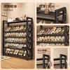 Sapateira ultrafina multi-camadas para entrada de casa, armário de sapatos pequeno e estreito, prateleira de armazenamento, dormitório, pequeno e simples, artefato de armazenamento de sapatos