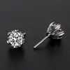 Temblores de mano rápidos aretes de moissanita en vivo aretes de diamante de color aretes de cabeza de vaca aretes simples de diamante Mosan una generación de cabello
