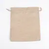 Bolsas de Linho com Cordão em Estoque, Saquinhos de Linho para Joias, Óleos Essenciais, Cosméticos, Embalagem de Presente, Sacos Pequenos de Linho Atacado