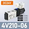 Válvula solenoide pneumática 4V210-08 de duas posições de cinco vias DC24V/AC220V válvula eletrônica de reversão 310/410 prata
