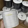 Cinta de satén de doble cara de 3 cm de ancho, 900 yardas, 3 cintas blancas estándar, 1 cinta negra, 1 cinta blanca, cinta A12 con acabado satinado