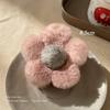 Pinza para el Cabello de Peluche de Camelia Otoño e Invierno Accesorio para el Cabello Nuevo Adorno Floral para el Cabello Pinza de Garra de Alta Gama Versátil para la Parte Posterior de la Cabeza