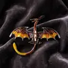 Broche Retro con Forma de Dragón Volador con Goteo de Aceite, Accesorios de Ropa Elegantes y Versátiles para Traje de Hombre de Gama Alta, Abrigo, Ramillete