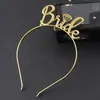 Diadema con letras para Novia, tocado de florista europeo y americano, diadema de corona para niños, corona de boda, Novia