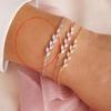 Pulsera de hoja de circón nueva de Amazon diseño nicho alto sentido pulsera para novias pulsera simple para estudiante